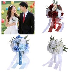 Elegant Silk Bridal Bouquet Wedding Party Decoration Ceremony Handheld Flower