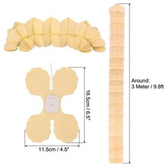 6Pcs 9.8ft Four-Leaf Paper Flower Garland Hanging Streamers Beige