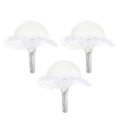 3Pcs Bridal Bouquet Holders Foam Wedding Flower Holder White DIY