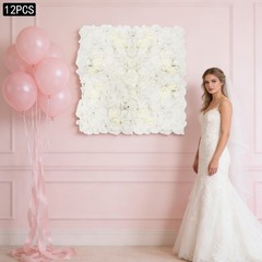 12pcs Artificial Flower Wall Panels, Flower Wall Decoration For Wedding Birthday