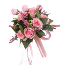 Champagne White Rose Wedding Bouquet for Bride Artificial Flower Bridal Bouquet