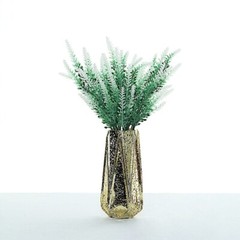 4 Green White 14-Inch LAVENDER FLOWERS ARTIFICIAL Faux Stems Party Home Supplies