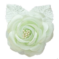 12 silk roses wedding favor flower corsage mint green 2.75″