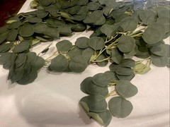 Party Joy Hand Made Eucalyptus Garland New. 3 Pieces 3 FT Each. Wedding/Xmas
