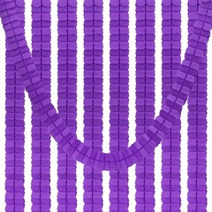 9.8ft Four-Leaf Garland, 9 Pack Tissue Paper Hanging Flower, Dark Purple