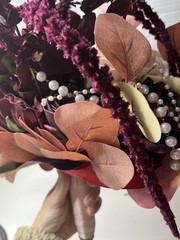 Ling’s Moment 11” Burgundy Bouquet For Wedding