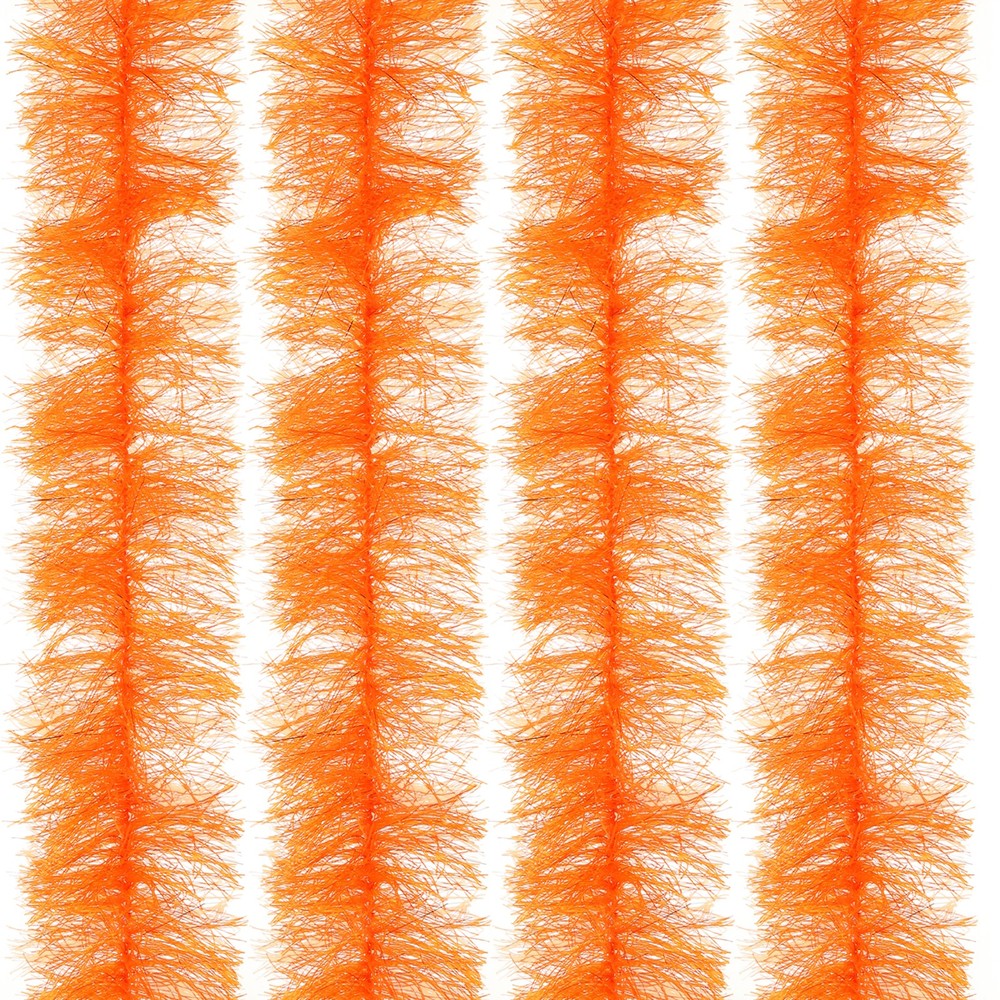 6.6Ft Feather Boa, 4 Pcs Artificial Fluffy Feather Boas, Orange Yellow