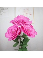 40cm Hot Pink Giant Artificial Peony Flower For Wedding Backdrop Decor