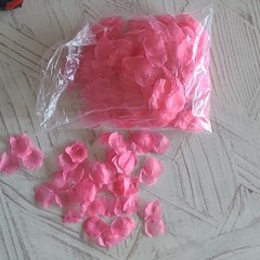 Artificial Pink Rose Fabric Petals Loose 2in Wedding Romantic Decoration