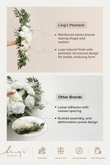 Ling’s Moment Pink Artificial Wedding Arch Flowers Kit Pack of 4, 2pcs Hangin…
