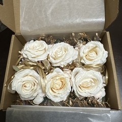 Meldel Champagne Boutonniere for Men – 6pcs, Rose Groomsmen Boutonniere