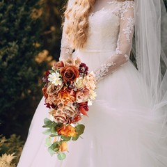 Wedding Bouquet Tossing Bouquet Boho Elegant Rustic Lifelike Decoration