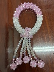 Crystal Pink And White Artificial Flowers Thai Wreath Beauty Home Decor