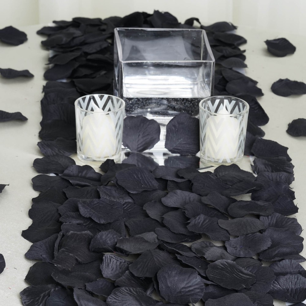 4000 Black Silk Rose PETALS Wedding Party Decorations Supplies WHOLESALE SALE