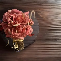 Bouquet Of Pink Silk Roses