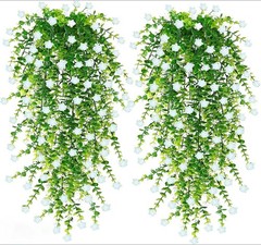 Artificial Plant Fake Eucalyptus Wall Hanging Flower Wedding Garden Home Decor