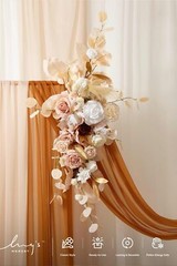 Ling’s Moment Spring Wedding Arch Flowers Kit Pack of 4, 2pcs Hanging Flower …