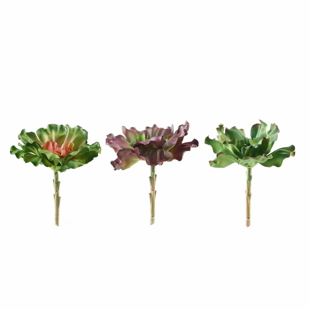 Set of 3 6″ tall Assorted Echeveria Rosettes Faux Succulent Picks Sprays Stems
