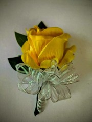 Hand Made pin on Corsage and boutonniere Set