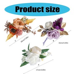 5Pcs Wrist Corsages for Mother of Bride and Grooms, Rose Corsages for Wedding