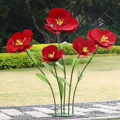 5PCS Giant Flowers for Decoration 5.9 ft Large Felt Fabric Flowers with Stems…