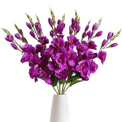 Gladiolus Artificial Flowers 10 PCS Silk Flowers Gladiolus Flowers 30 Fuchsia