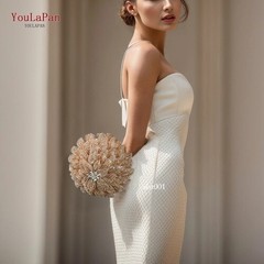 Shining Rhinestones Bridal Bouquet Handmade Crystal Bride Accessories Flower