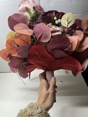 Ling’s Moment 11” Burgundy Bouquet For Wedding