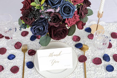 Artificial Wedding Flowers Combo for Bouquets & Centerpieces, DIY Flowers (Burgu