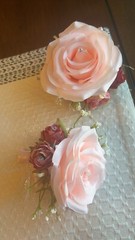 Corsage and Boutonniere Set, Prom Artificial Flower Wrist Corsage B