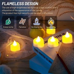 Romantic LED Candle & Rose Petals Set Weddings Dates Celebrations Decor New