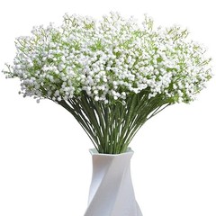 Babys Breath Artificial Flowers Fake Flowers Gypsophila Bouquet 24 Pcs White