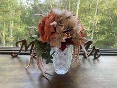 Bridal Wedding Bouquet Lovely Budget Handmade Faux Floral Champagne Yellow Pink
