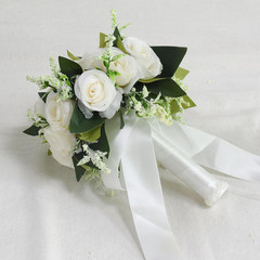 Wedding Bouquets for Bride Bridesmaid Bouquet Ivory Bridal Bouquet Artificial Ro
