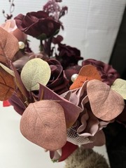 Ling’s Moment 11” Burgundy Bouquet For Wedding