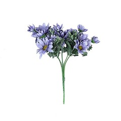 4 LAVENDER 11″ Daisy Bushes Faux SILK FLOWERS Wedding Party Events Home Supplies