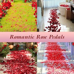 3000 Pcs Silk Rose Petals,Red Rose Flower Petals Decorations, Fake Rose Petals R