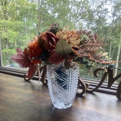 Bridal Bouquet Exquisite Budget Handmade Faux Floral Lovely Fall Red/Orange Pink