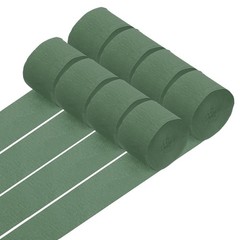 8 Rolls Crepe Paper Streamers 656ft Rainbow Streamers, Green