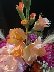 Tropical Floral Centerpiece. Handmade Of High Quality Silk Flowers.