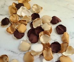 100 Rose Petals Boho Neutral Beige Flower Petals Western Fall Wedding Decor I Do