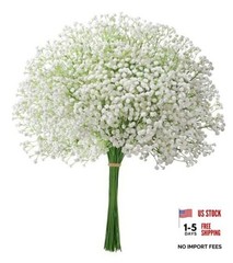 Babys Breath Artificial Flowers, 30 pcs White Flowers Baby Breath-white
