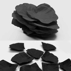 1000 Pcs Exquisite Black Rose Petals, Emulation Silk Rose Petals, Artificial Flo