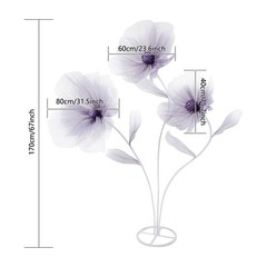 170cm Gradient Purple Artificial Flower for Wedding Decoration, Durable Design