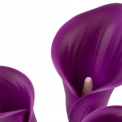 Purple Calla Lily Bundle Five Stem Faux Floral Arrangement Wedding Bouquet Cente