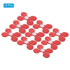 9.8ft Four-Leaf Garland, 9 Pack Tissue Paper Hanging Flower, Red