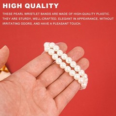 20PCS Pearl Wrist Corsage Bracelets DIY Wedding Bridesmaid Prom Party Accessorie