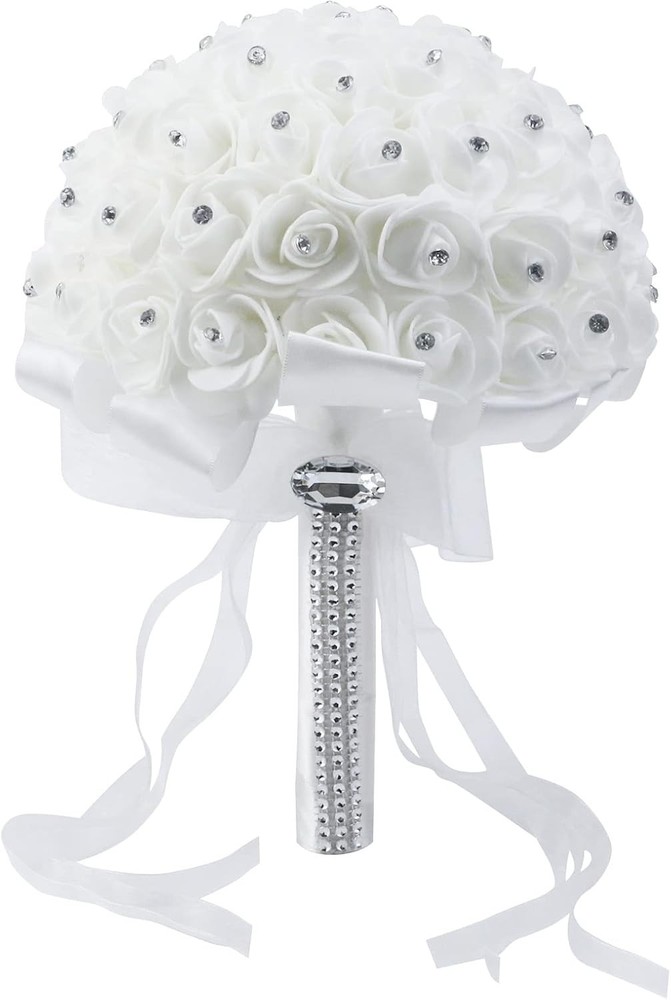 Ramo De Novia Flores Artificiales Decoracion Para Boda Matrimonio Accesorios NEW