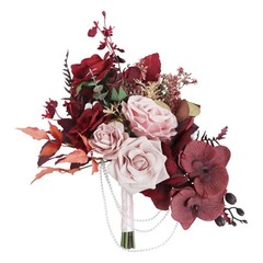 Simulation Rose Bride Wedding Bouquet Wedding Party Decorations for Ceremony