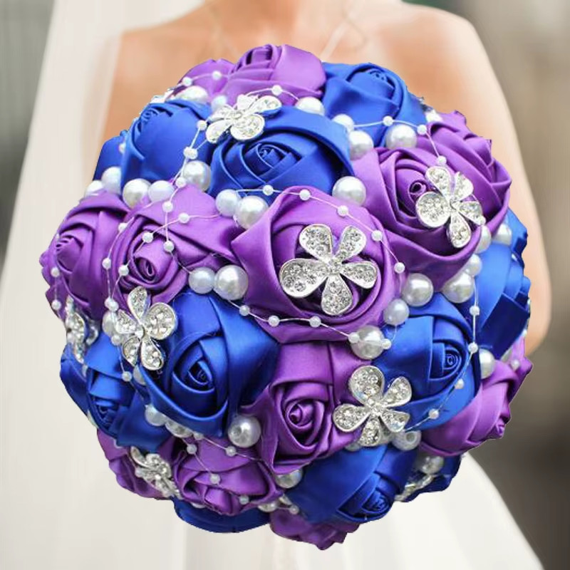 I Purple Wedding Bouquet Bride Bridesmaid Floral Bouquet Decoration